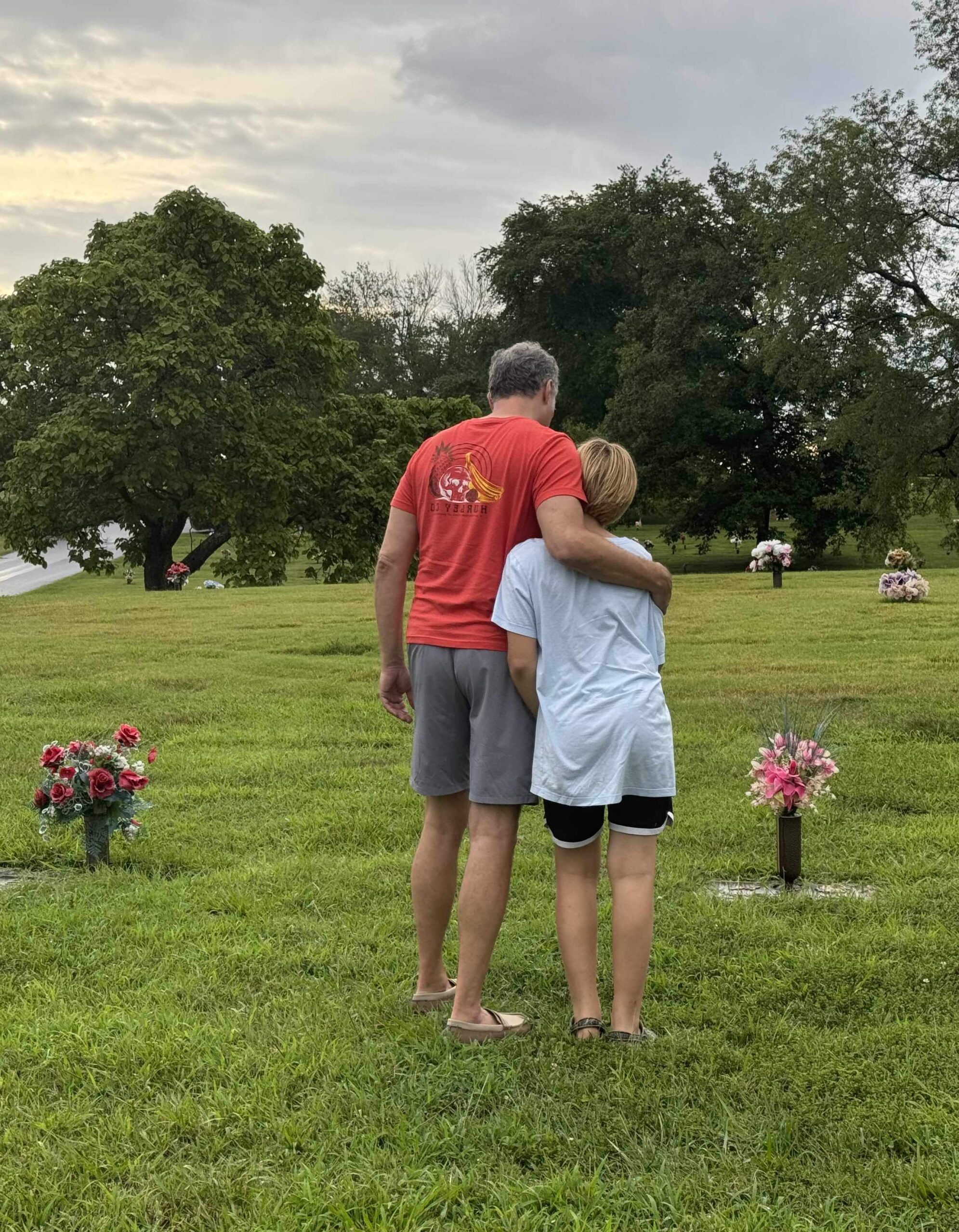 A father and son remembering a loved one — final expense life insurance in Canada
